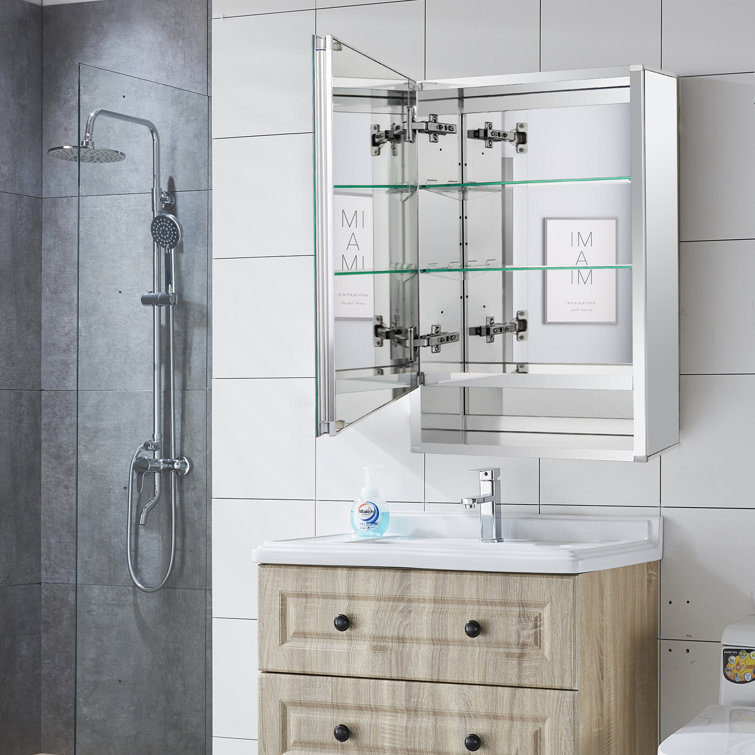 Bathroom Double Sided Mirror Doors Everything Bathroom